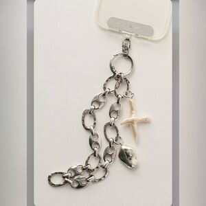 Free People Silver color Charmed phone wristlet